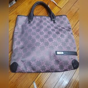 Tumi Magazine Newspaper Books Carry Flat Pink and Brown Women's Tote Bag